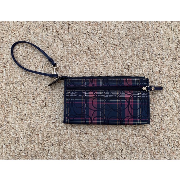 COACH Plaid Signature Monogram Wristlet/Wallet - Picture 2 of 2
